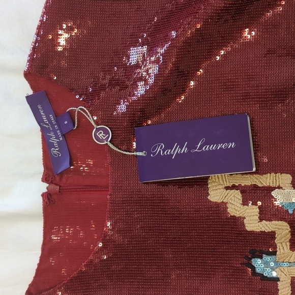 Embellished Cady women's dress size 8. Ralph Lauren Collection - Picture 12 of 14